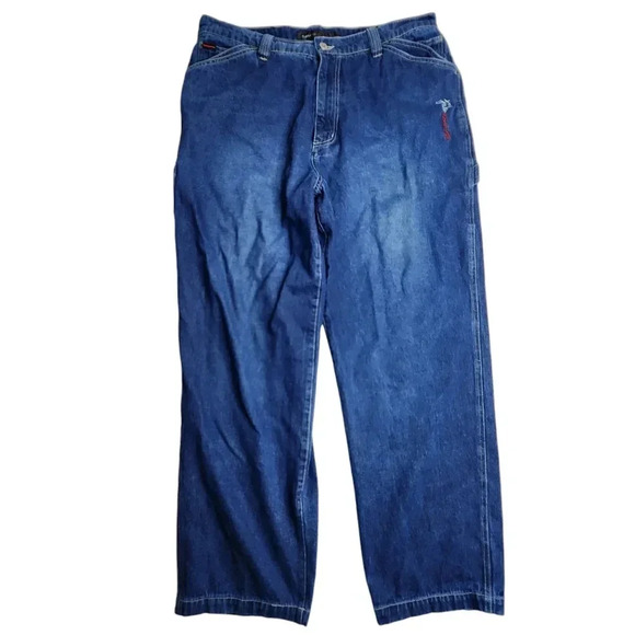 FUBU The Collection Denim Wide Leg Men's Jeans 38 x 30 Hip Hop Rap Baggy - Picture 1 of 14